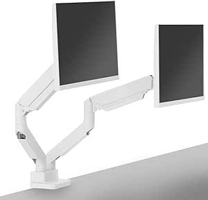 【美品】 Pixio PS2DW デュアルモニターアーム 耐荷重15kg 17-35インチ対応 ホワイト