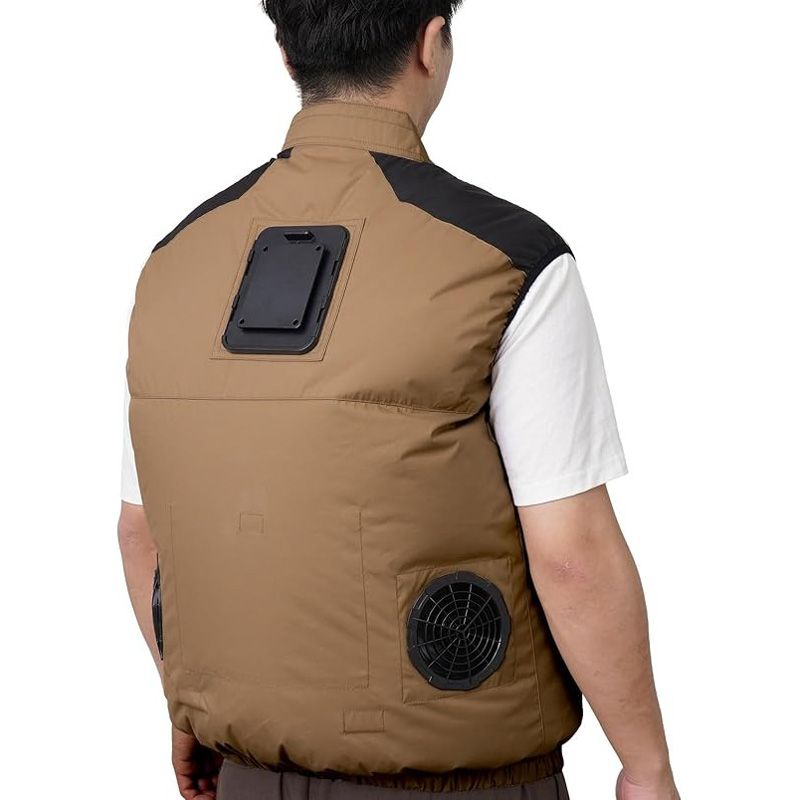 メーカー正規品 新品 THANKO サンコー 冷蔵服2026 ベスト TKCV26SJUF ペルチェ冷却 ファン付き USB給電 PD対応 サンドカーキ