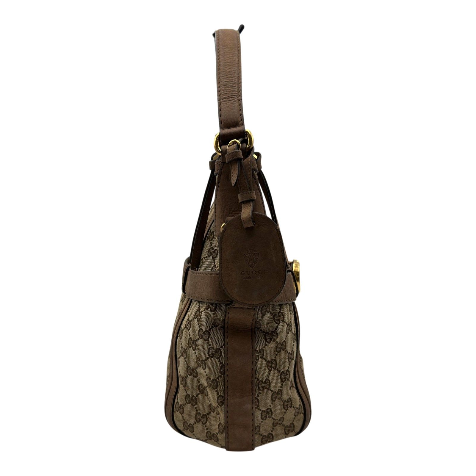 グッチ GUCCI GGキャンバス ランニングホーボーバッグ 247185 ブラウン