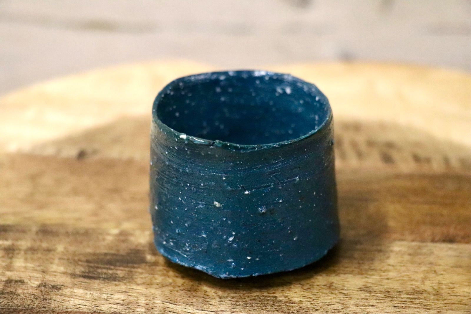 GMJO40○千代市陶房 清水万佐年 丹波焼 青〆ぐい呑 伝統工芸 丹波篠山 未使用