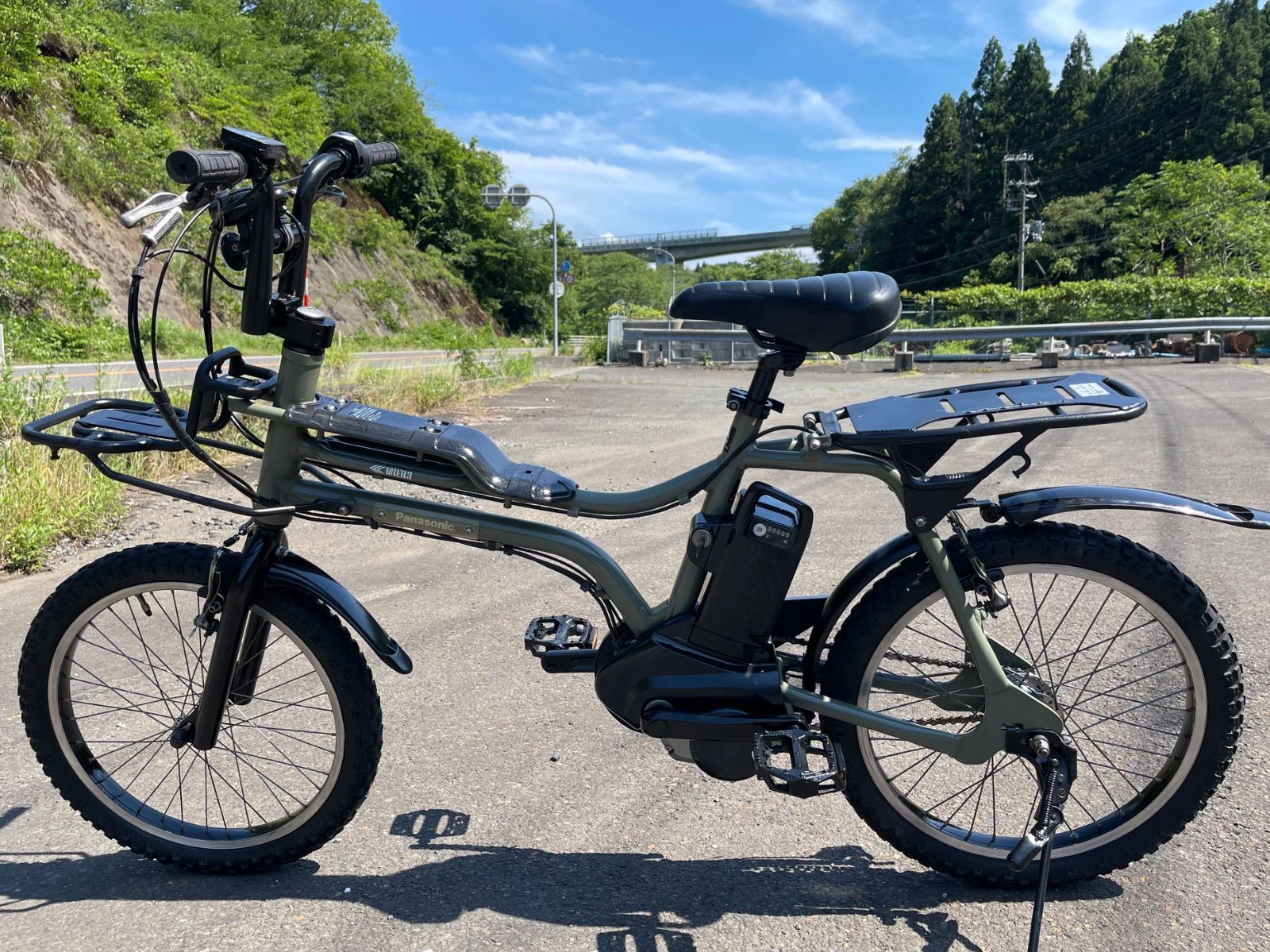 0403【動作確認済】送料無料 Panasonic 電動アシスト自転車 INTER3 8Ah 長押し5点灯 SHIMANO 内3速 20インチ