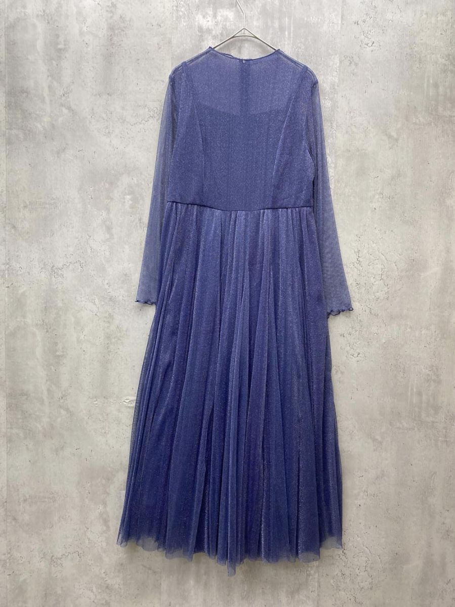 新品 Dorry Doll ドリードール ラメチュールワンピース ドレス 結婚式 二次会 披露宴 オケージョン size38/ネイビー ■◆◎レディース