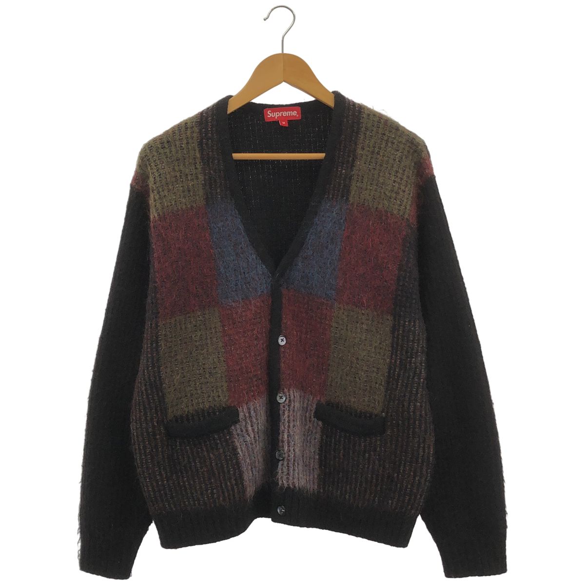 Supreme シュプリーム サイズM 22SS BRUSHED GRID CARDIGAN ブラシ