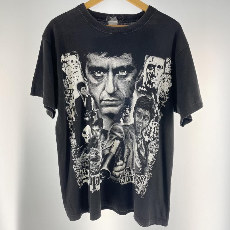【中古】スカーフェイス プリントTシャツ ブラック[19]