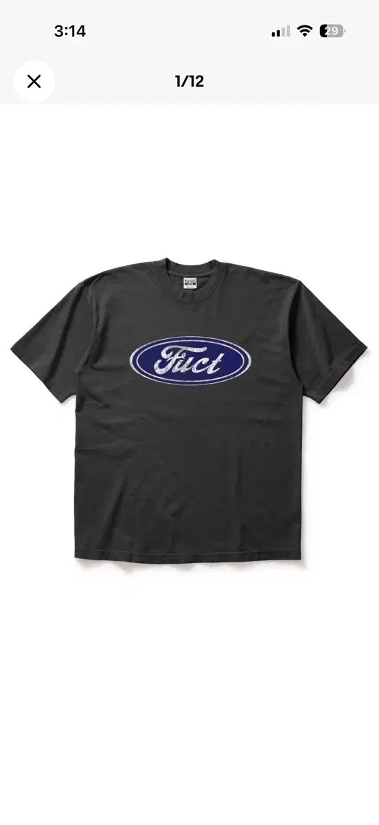 fuct 퍽트 オーバル ロゴ ガーメントダイング Tシャツ