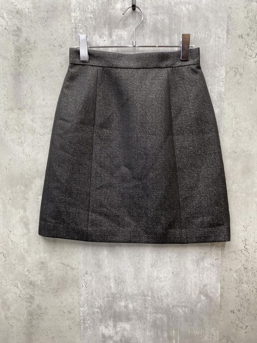 新品 DRESSTERIOR ドレステリア ラメ Aライン 台形 スカート size36/ブラック ◇■◎レディース