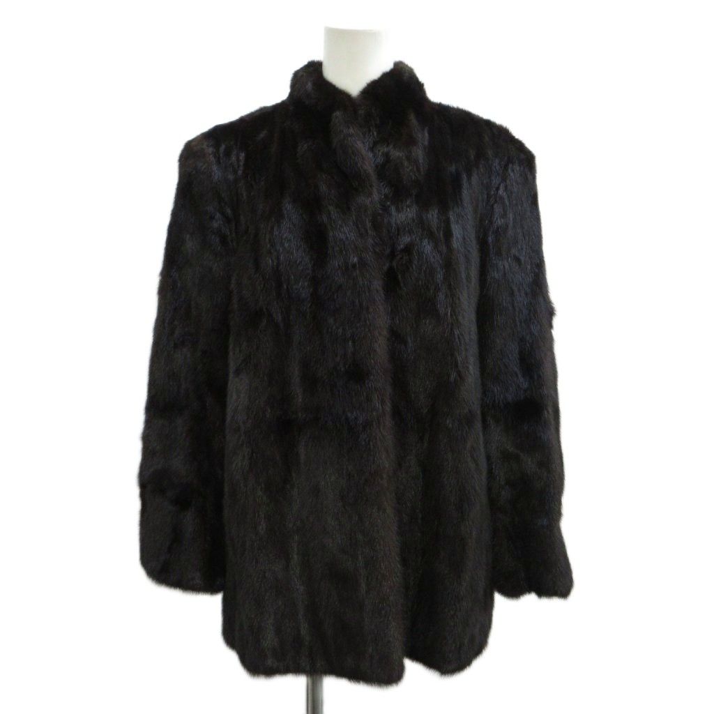 ファー・バイ・ジャック furs by jacques ファーコート ミンクファー 毛皮 茶 ブラウン 長袖 /PP ■GY18