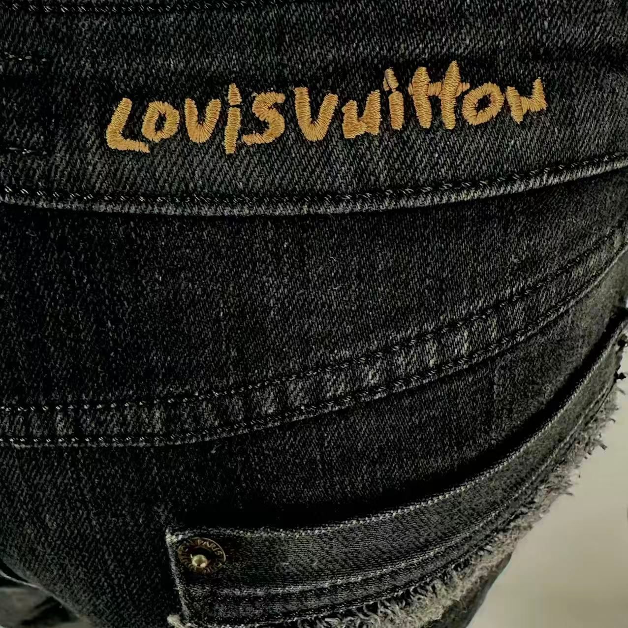 美品 LOUIS VUITTON ルイ ヴィトン モノグラム デニムパンツ サイズ38