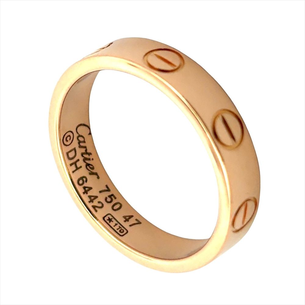 カルティエ Cartier ミニ ラブ リング 指輪 #47 K18PG 3.4g ピンクゴールド【中古】