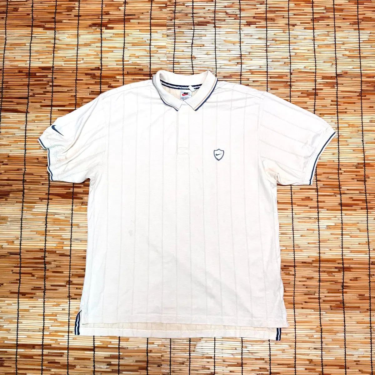 90年代 NIKE ベイジ 半袖 ニット PK Tシャツ M