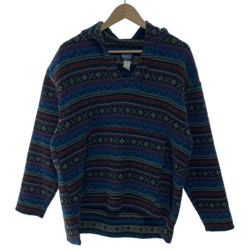 【中古】　WOOLRICH　ウールジャケット　80s vintage　80年代　OLD　プルオーバー　ノルディック柄　USA製　アメカジ　古着　/0157