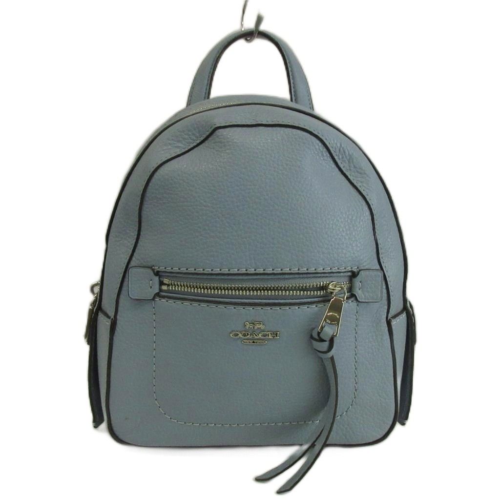 コーチ COACH リュックサック バックパック デイパック レザー ロゴ シルバー金具 水色 ライトブルー F30530 /XZ ■GY18