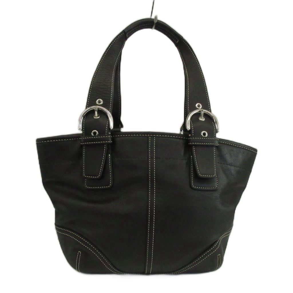 コーチ COACH ソーホー レザー トートバッグ ハンド 黒 ブラック 9544 /XZ ■GY18