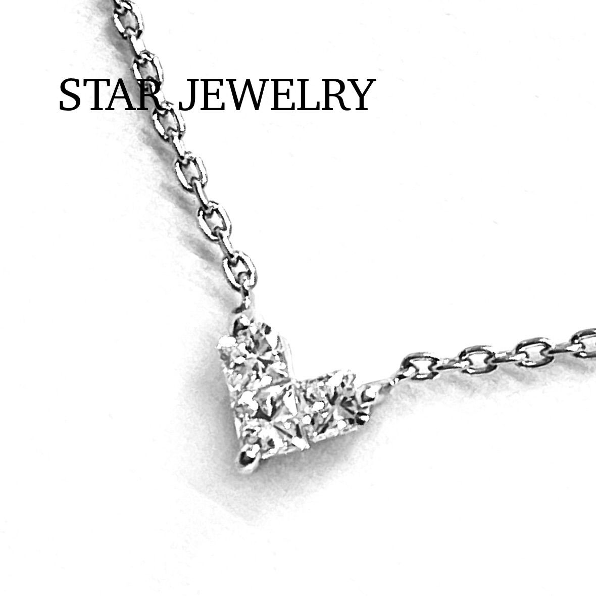 STAR JEWELRY / スタージュエリー　ミステリアスハート ダイヤネックレス　0.15ct　Pt950