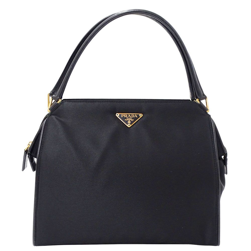 プラダ PRADA バッグ レディース ブランド ハンドバッグ ナイロン ブラック 手持ち おしゃれ 無地 シンプル おでかけ 普段使い 【中古】
