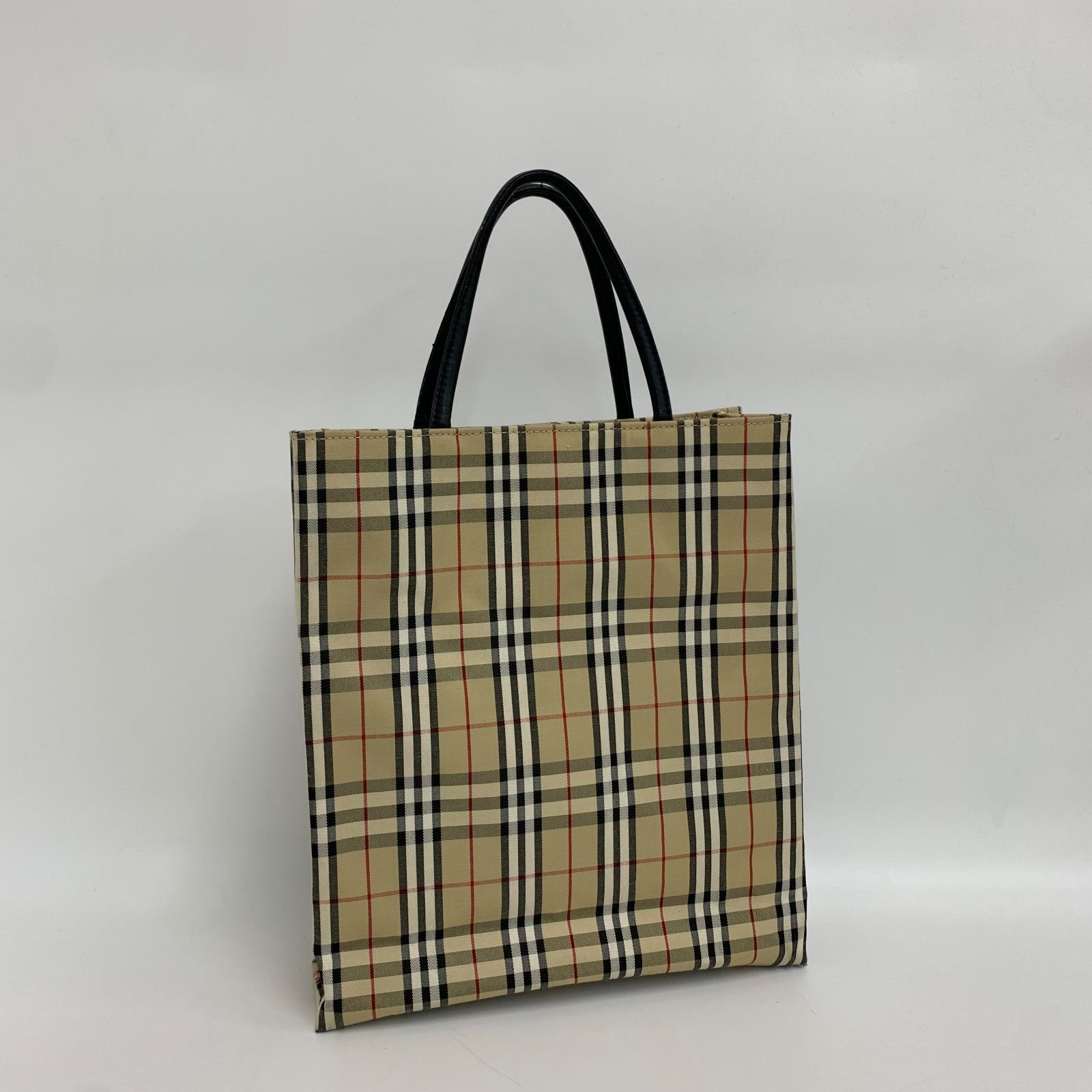 BURBERRY バーバリー トートバッグ ノバチェック ベージュ ブラック レディース