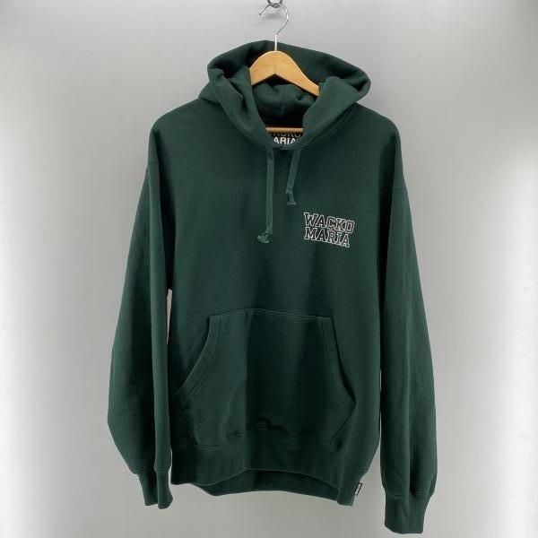 【中古】WACKO MARIA HEAVY WEIGHT PULLOVER HOODED SWEAT SHIRT グリーン サイズM ワコマリア[24]