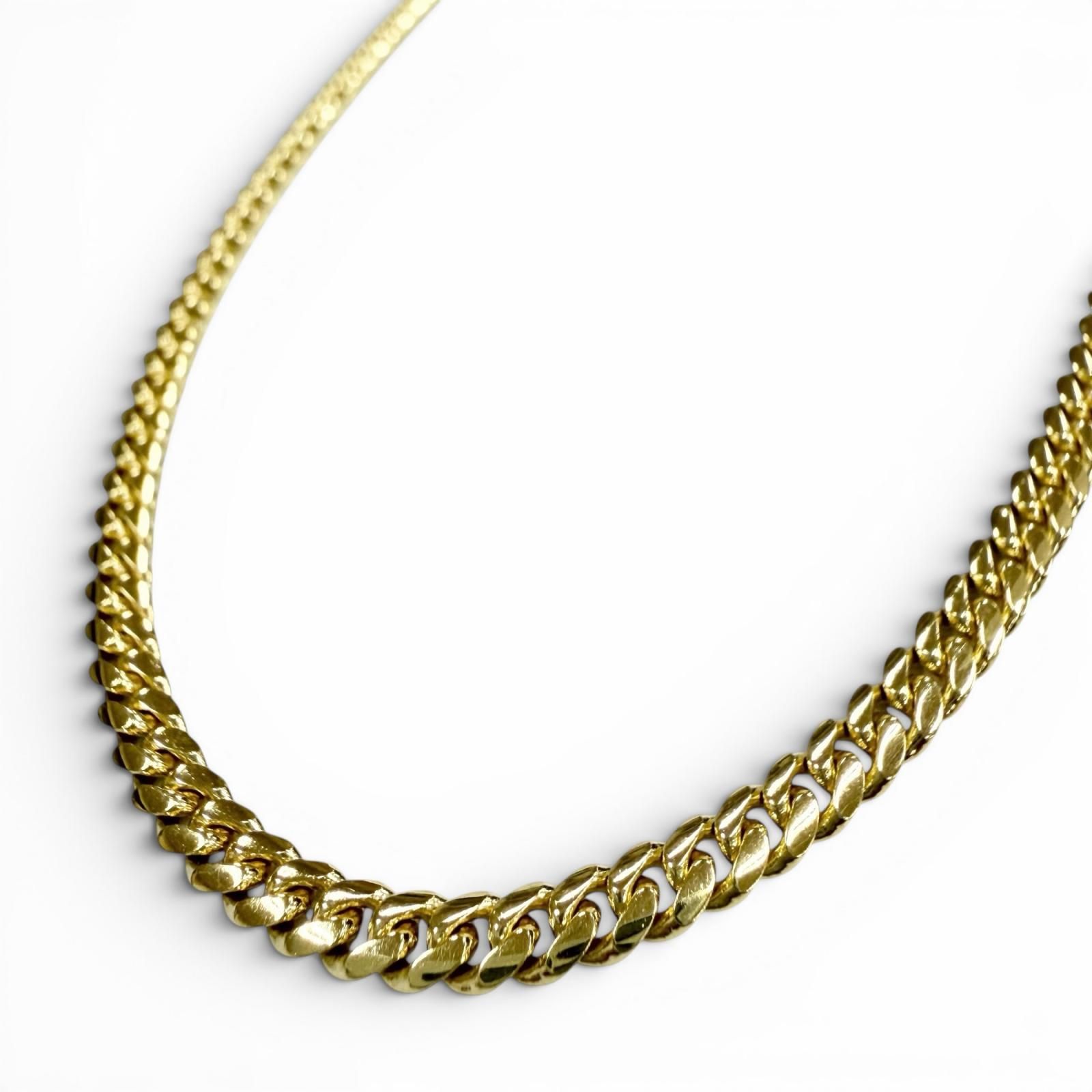 美品▼AVALANCHE アヴァランチ マイアミ 10K チェーン ネックレス ゴールド 重量21.2g メンズ アクセサリー