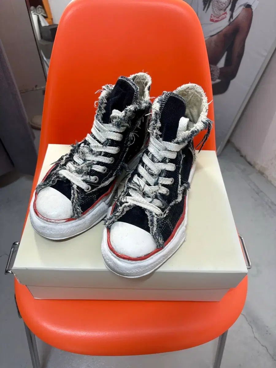 42 メゾンミハラヤスヒロ x Nigel Cabourn Indigo スニーカー ハイ