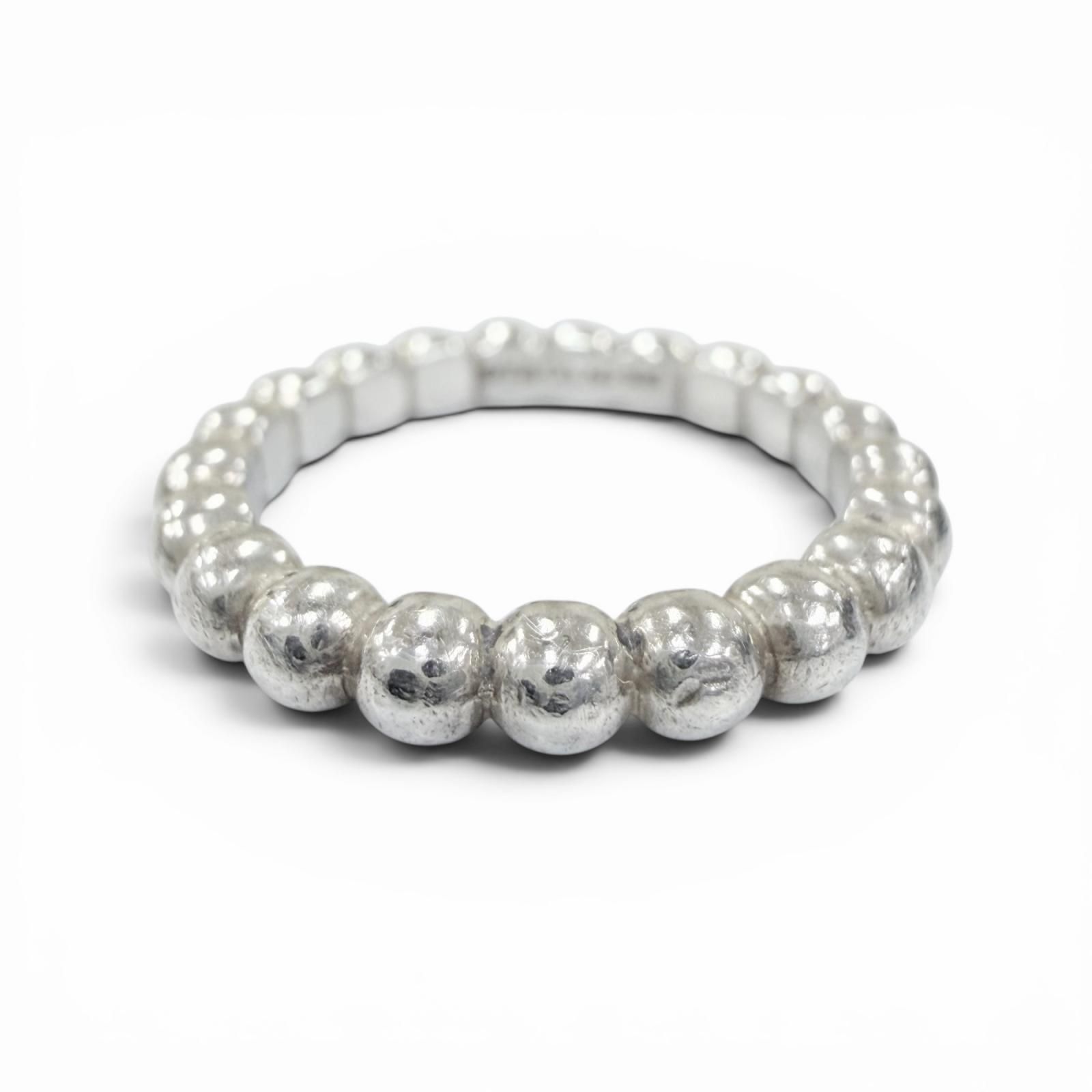美品☆TIFFANY&Co. ティファニー ハードウェア ボールリング AG925 アクセサリー リング 指輪 シルバー JP9号相当 重量2.9g レディース