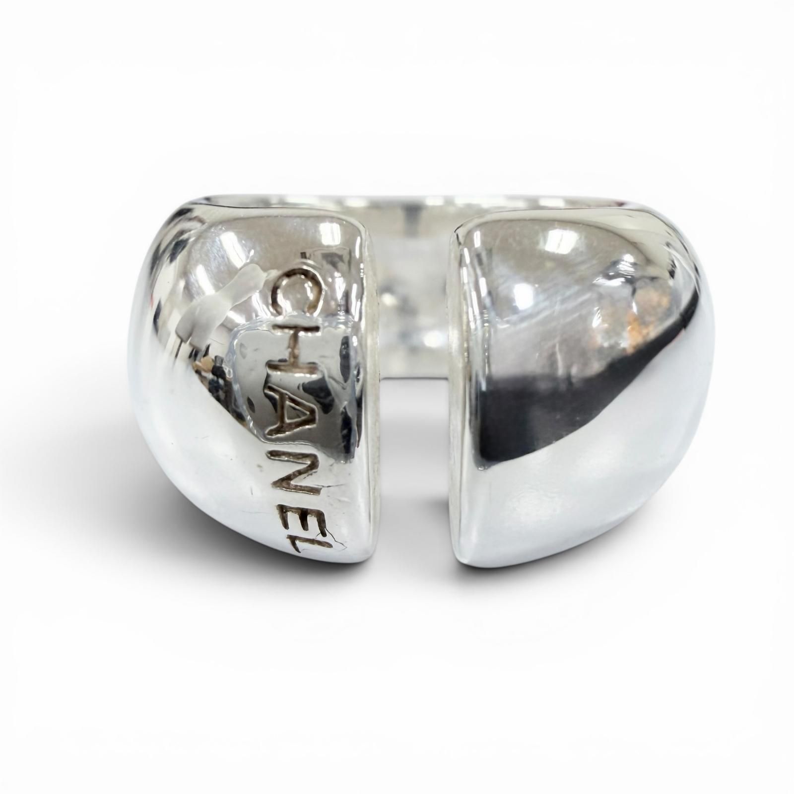 極美品☆CHANEL シャネル 925 ロゴデザインリング アクセサリー リング