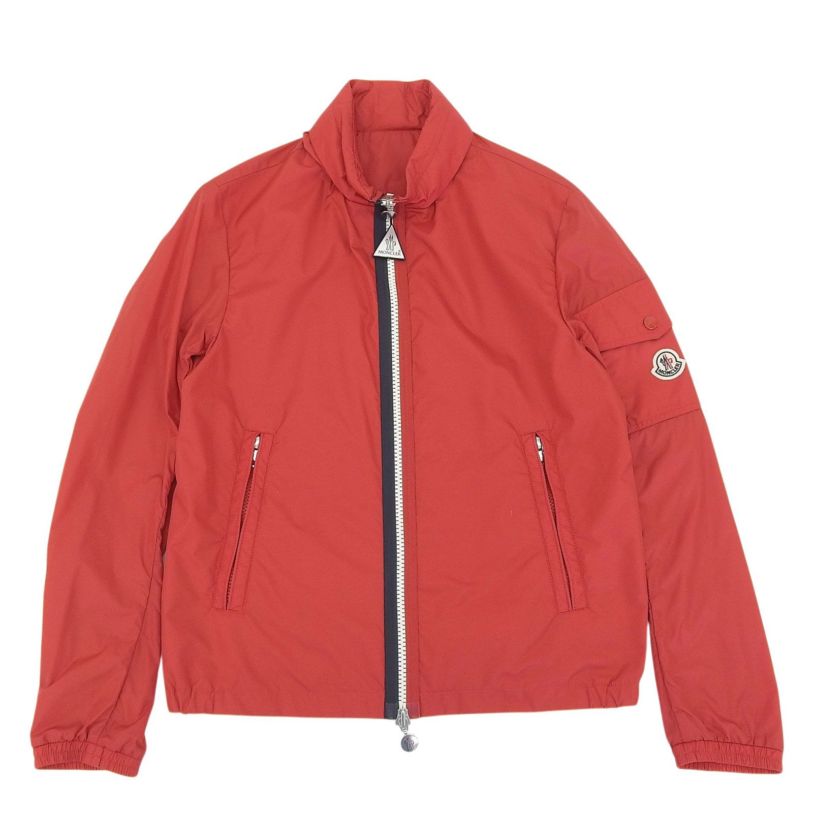 メンズ Moncler 赤 ダブルワッペンロゴ