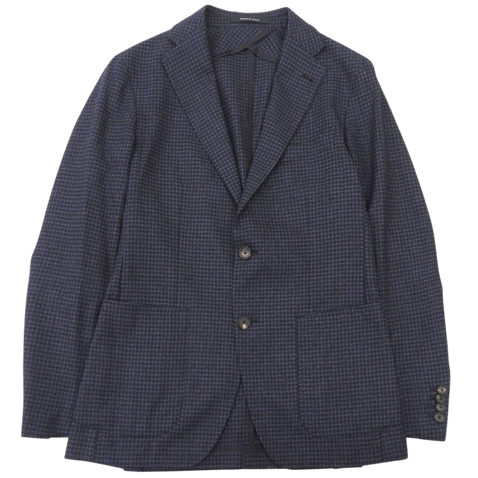 極美品▲TAGLIATORE タリアトーレ 1SMC22K MONTECARLO モンテカルロ チェック シングル ジャケット ネイビー 46 イタリア製 正規品 メンズ
