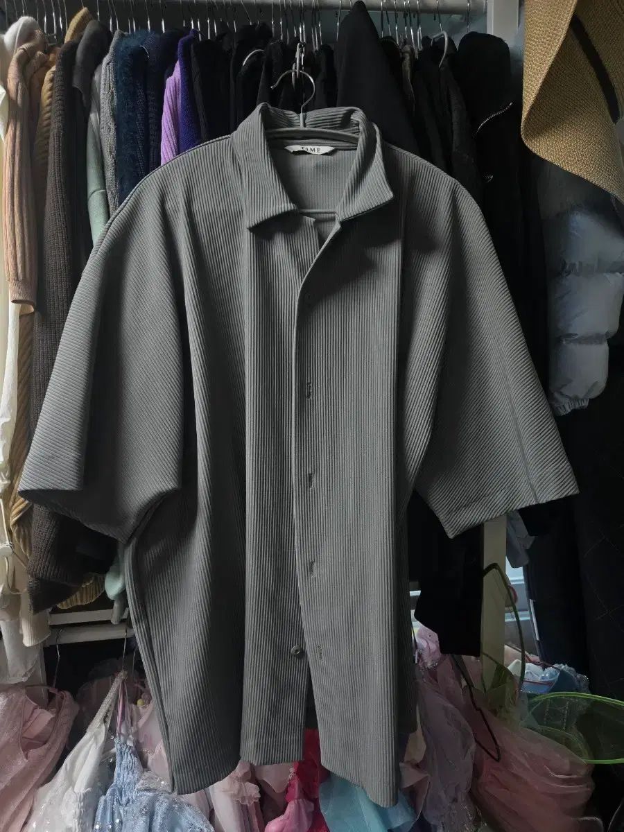 TIME HOMME プリーツ シャツ ジャケット 110 サイズ