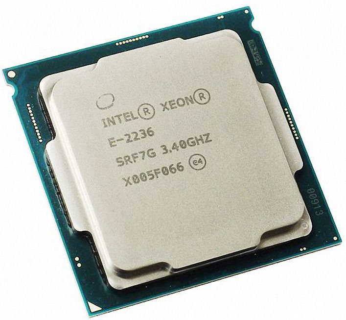 Intel Xeon E-2236 SRF7G 6C 12T 3.4GHz to 4.8GHz Socket 1151 Coffee Lake-S WS 14NM 12MB 80W May
