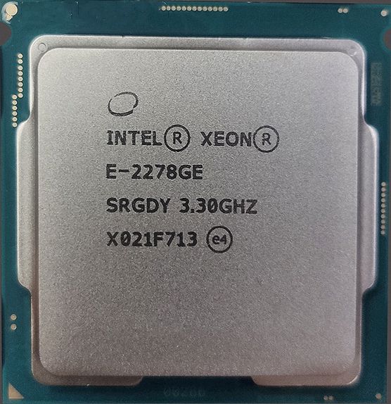 Intel Xeon E-2278GE SRGDY 8C 16T 3.3GHz to 4.7GHz Socket 1151 Coffee Lake-S WS 14NM 16MB 80W Jun