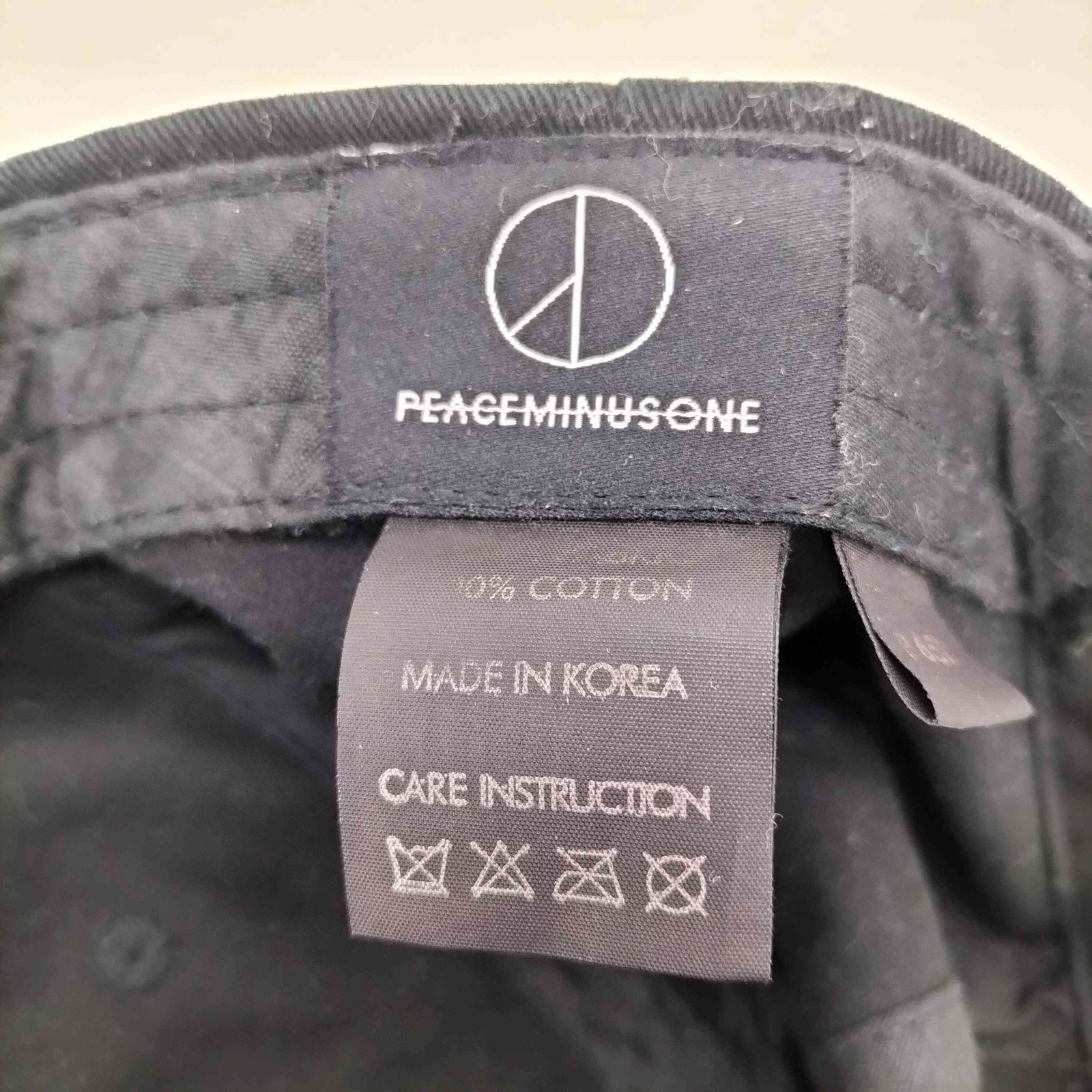 ピースマイナスワン peaceminusone ロングストラップ 6パネルコットン 
