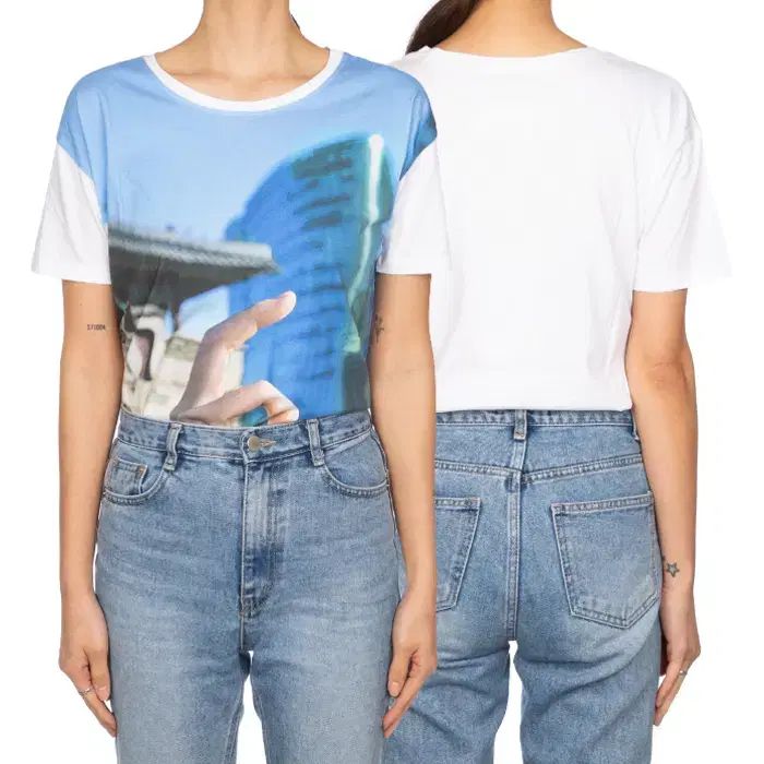 メゾン マルジェラ MM6 クリススタル 핑거 半袖 Tシャツ 白 S32GC038
