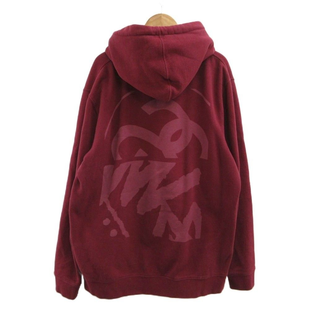 ステューシー STUSSY ジップアップパーカー スウェット XL 赤 レッド