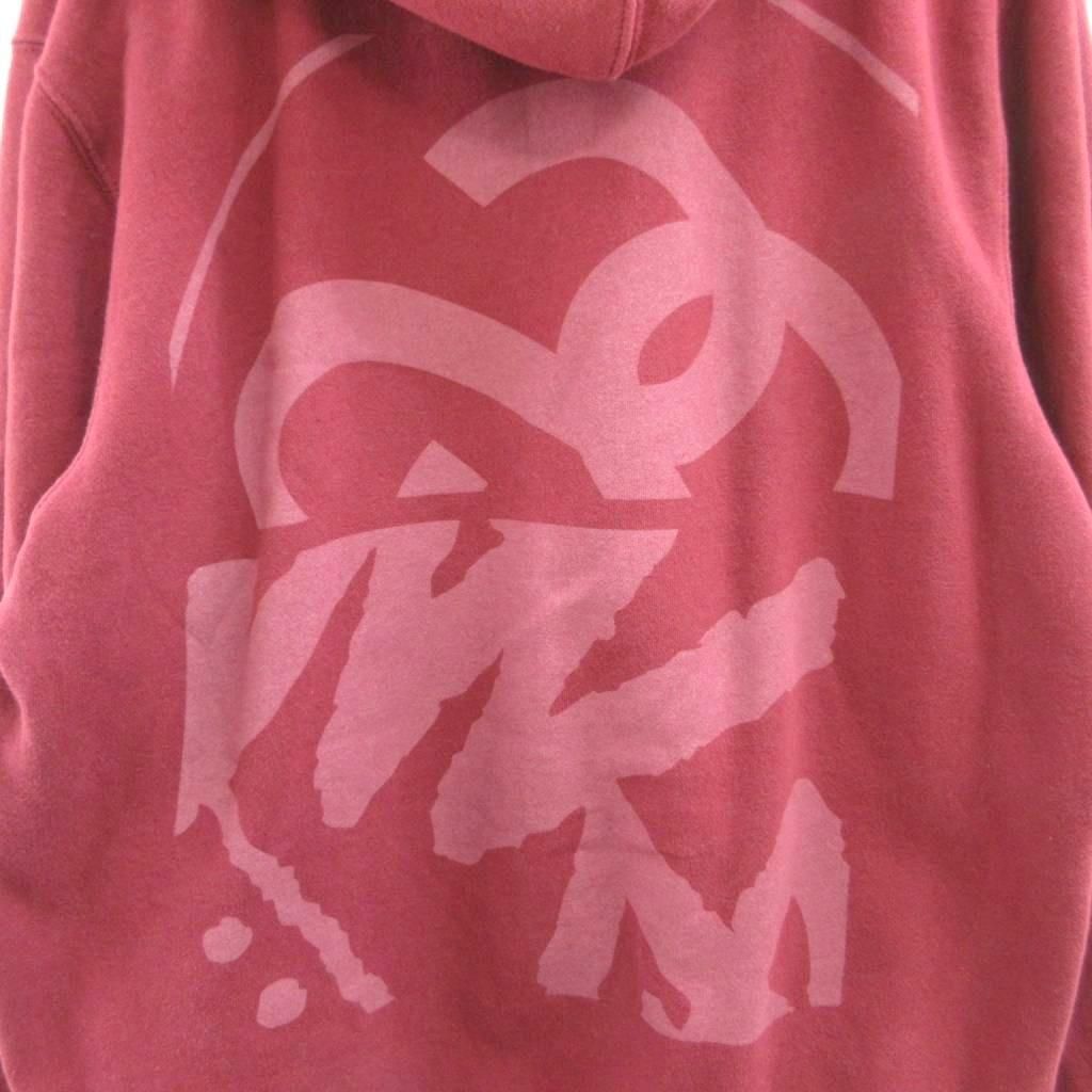 ステューシー STUSSY ジップアップパーカー スウェット XL 赤 レッド