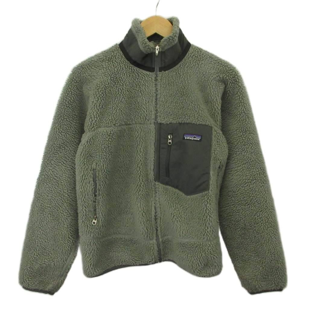 パタゴニア Patagonia クラシック レトロX ジャケット ブルゾン ボアフリース アウター ハイネック ジップアップ ロゴ XS グレー 23055FA12 /XZ ■GY17