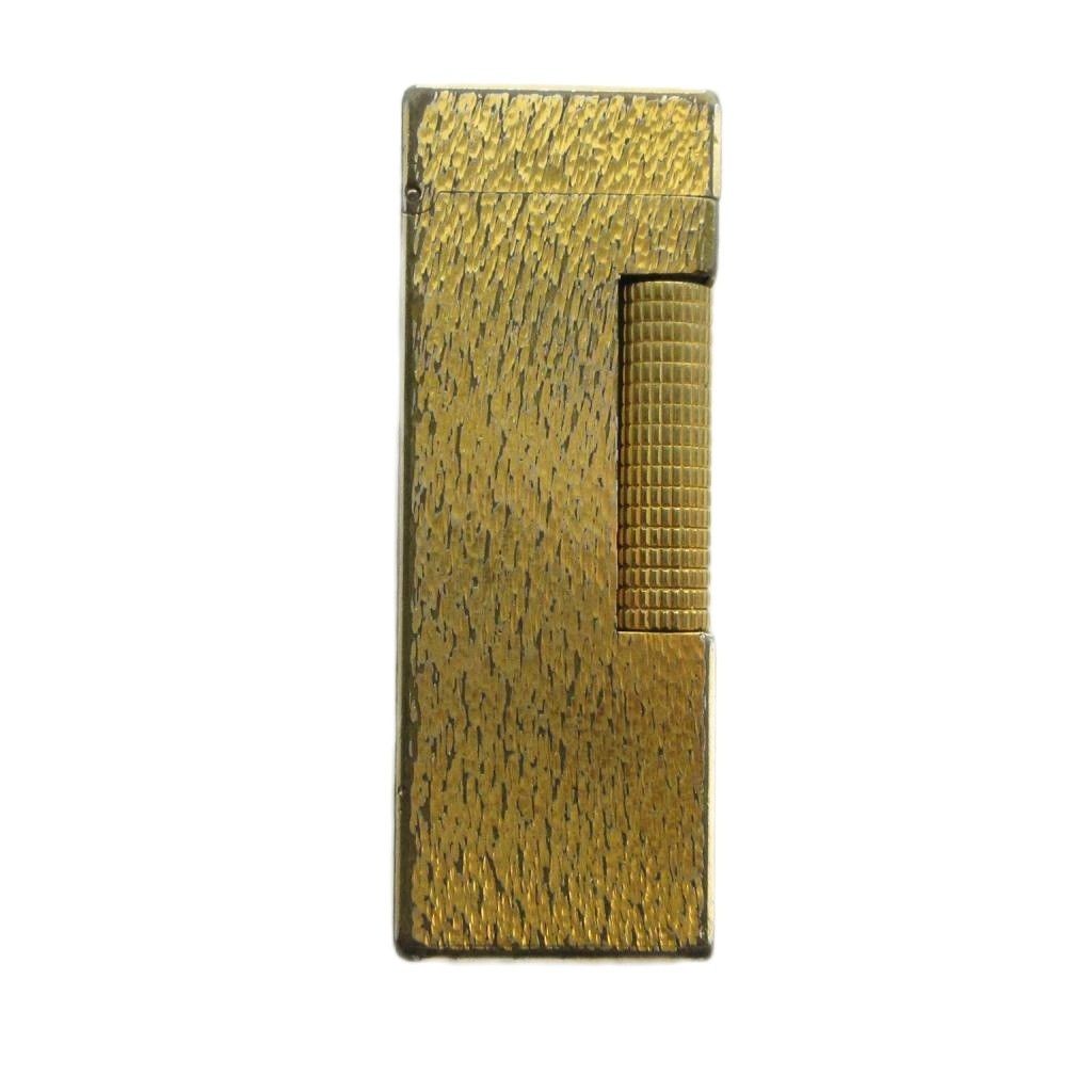 ダンヒル dunhill ガスライター 喫煙具 タバコ ロゴ 火花確認済み ゴールド色 ■GY18 /MQ