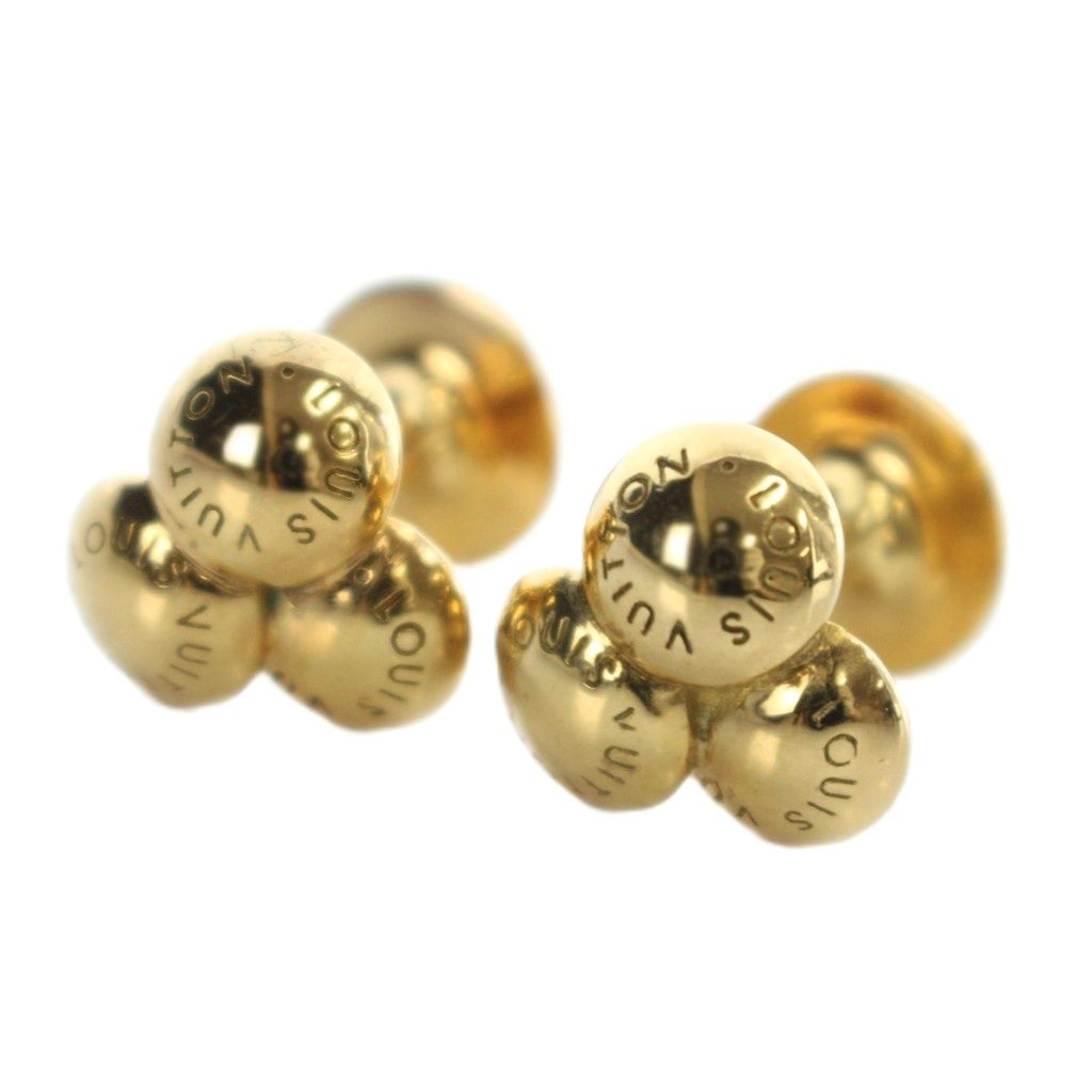 ルイヴィトン LOUIS VUITTON M30564 ブトン ドゥ マンシェット ブーケドクルー カフスボタン アクセサリー ロゴ ゴールド色 ■GY18 /MQ ■OH