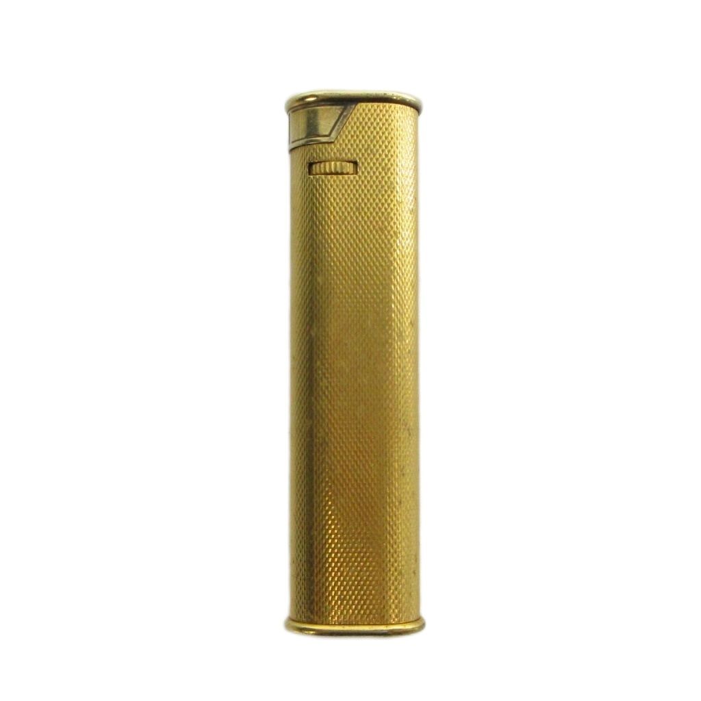 ダンヒル dunhill ガスライター 喫煙具 タバコ ロゴ 火花確認済み スリム ローラー式 ゴールド色 ■GY18 /MQ
