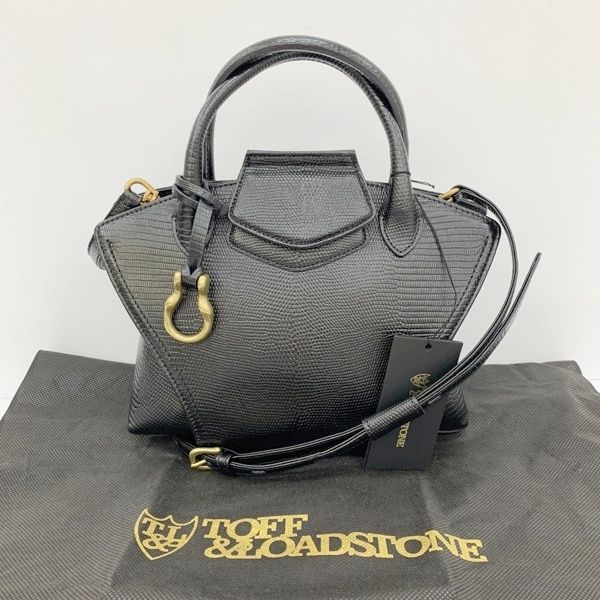 TOFF&LOADSTONE トフアンドロードストーン ハンドバッグ ショルダー 2WAY 鞄 Bien tote レザー レディース ブラック カバン IF19377■
