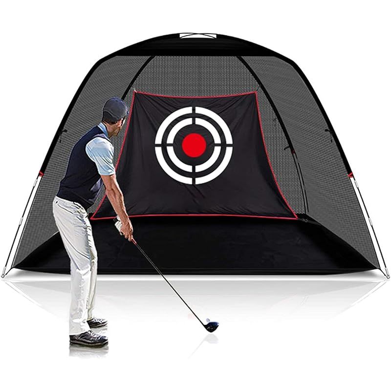 Doubleriver ゴルフネット 練習用 大型 3.6 x 2.0 x 2.1m 室内 屋外 防球ネット 簡単設置 収納バッグ付き テトロン 耐久性