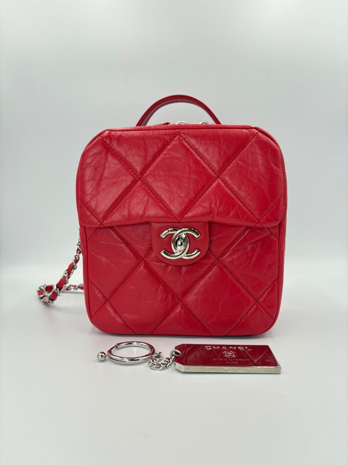 シャネル CHANEL 2wayショルダーバッグAS1321オイルドレザー 29番台赤