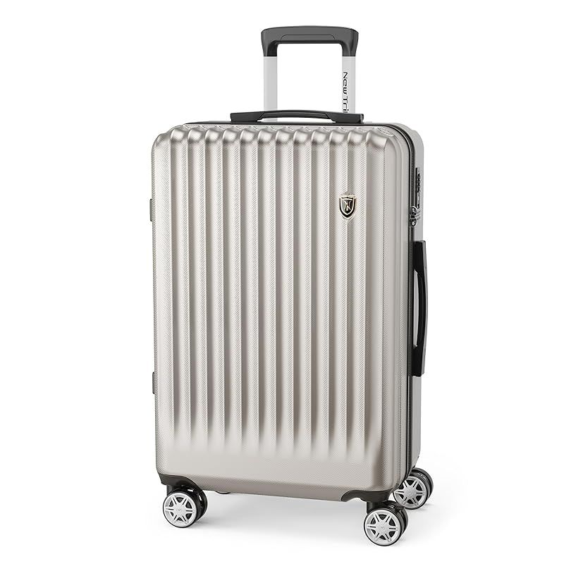 [New Trip] スーツケース キャリーケース ストッパー付き 機内持ち込み 軽量 大型 S/M/Lサイズ キャリーバッグ 耐衝撃 大容量 ファスナータイプ 静音 ダブルキャスター TSAロック 海外 旅行 ビジネス 出張 (オートミールグレー、Sサイズ/