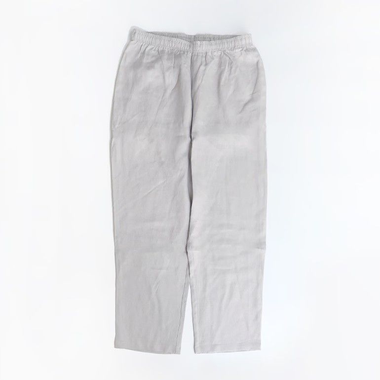 【新品】【1点販売】VOIRY[ヴォイリー]DOCTOR PANTS-LINEN L-GRAY[ドクターパンツ イーシーパンツ サイドポケット ウエストゴム 腰ひも ゆったり リラックス リネン 麻 ユニセックス カジュアル]