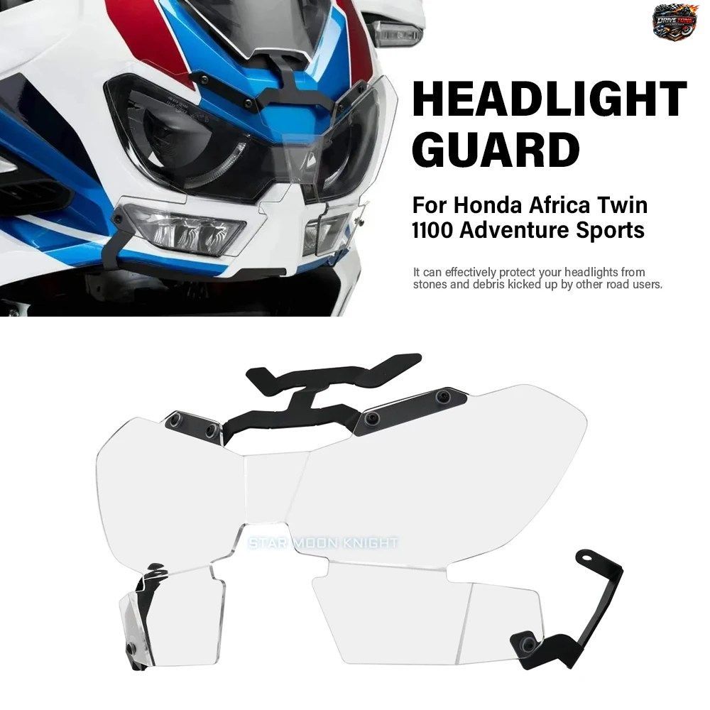 ホンダ アフリカツイン 1100 アドベンチャースポーツ 2020-2025 CRF1100L ADV 用 ヘッドライトプロテクターカバー ヘッドライト透明ガード