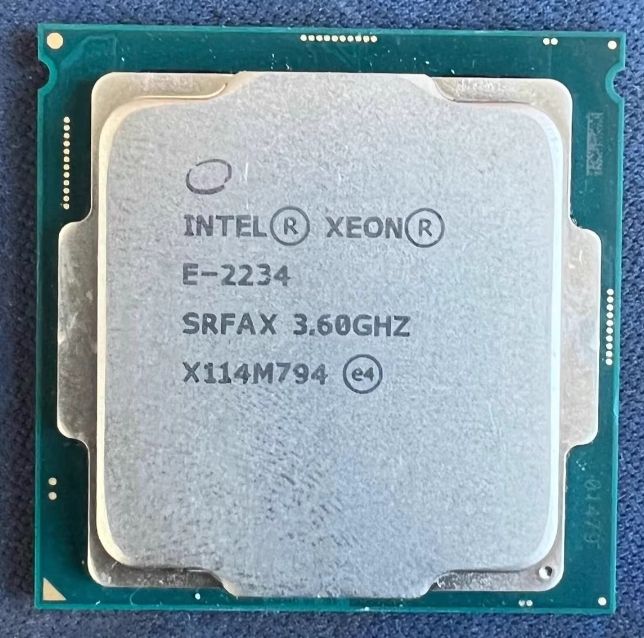 Intel Xeon E-2234 SRFAX 4C 8T 3.6GHz to 4.8GHz Socket 1151 Coffee Lake-S WS 14NM 8MB 71W May