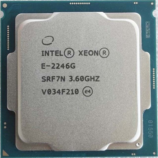 Intel Xeon E-2246G SRF7N 6C 12T 3.6GHz to 4.8GHz Socket 1151 Coffee Lake-S WS 14NM 12MB 80W May