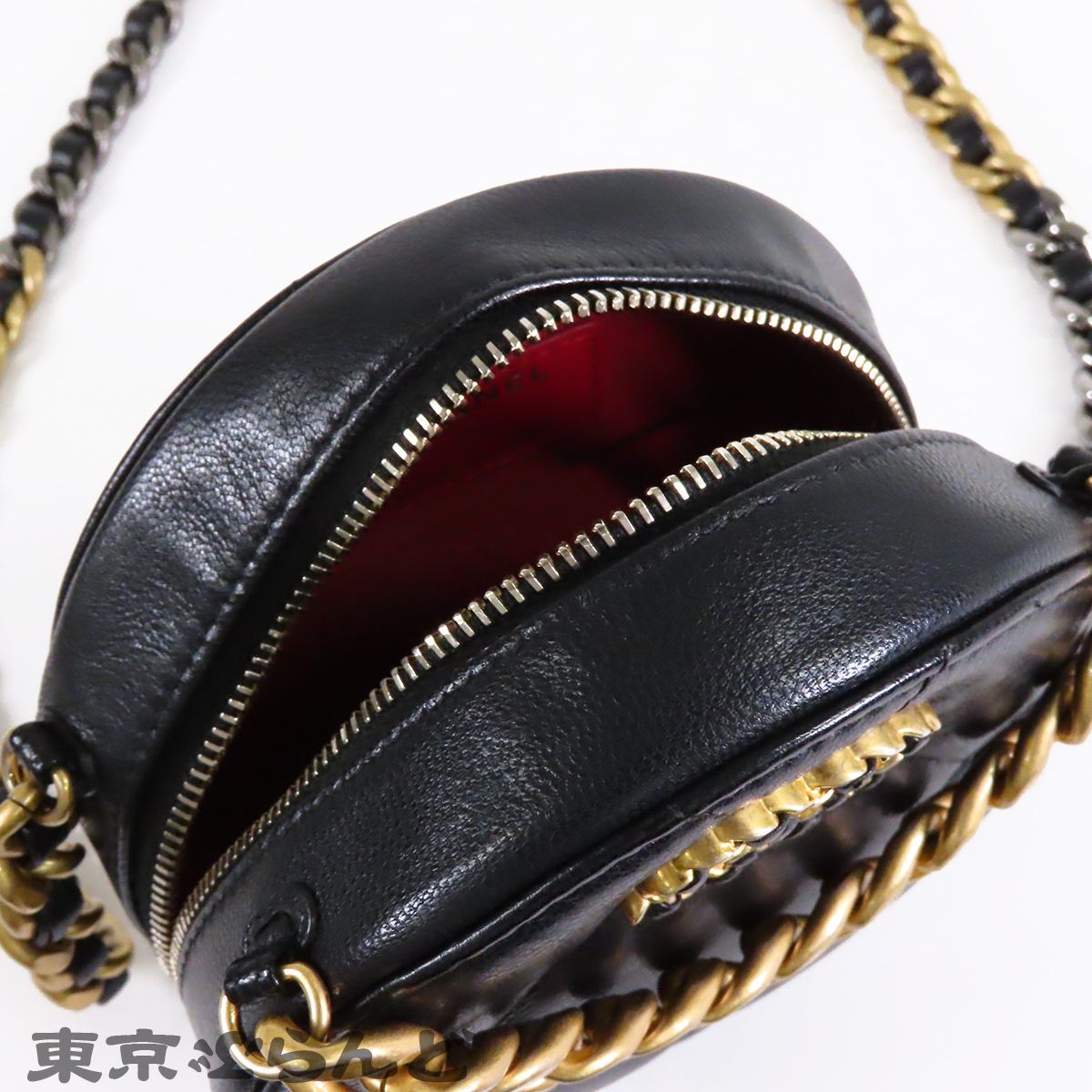 シャネル CHANEL シャネル 19 ディズヌフ ブラック 黒 ゴールド 
