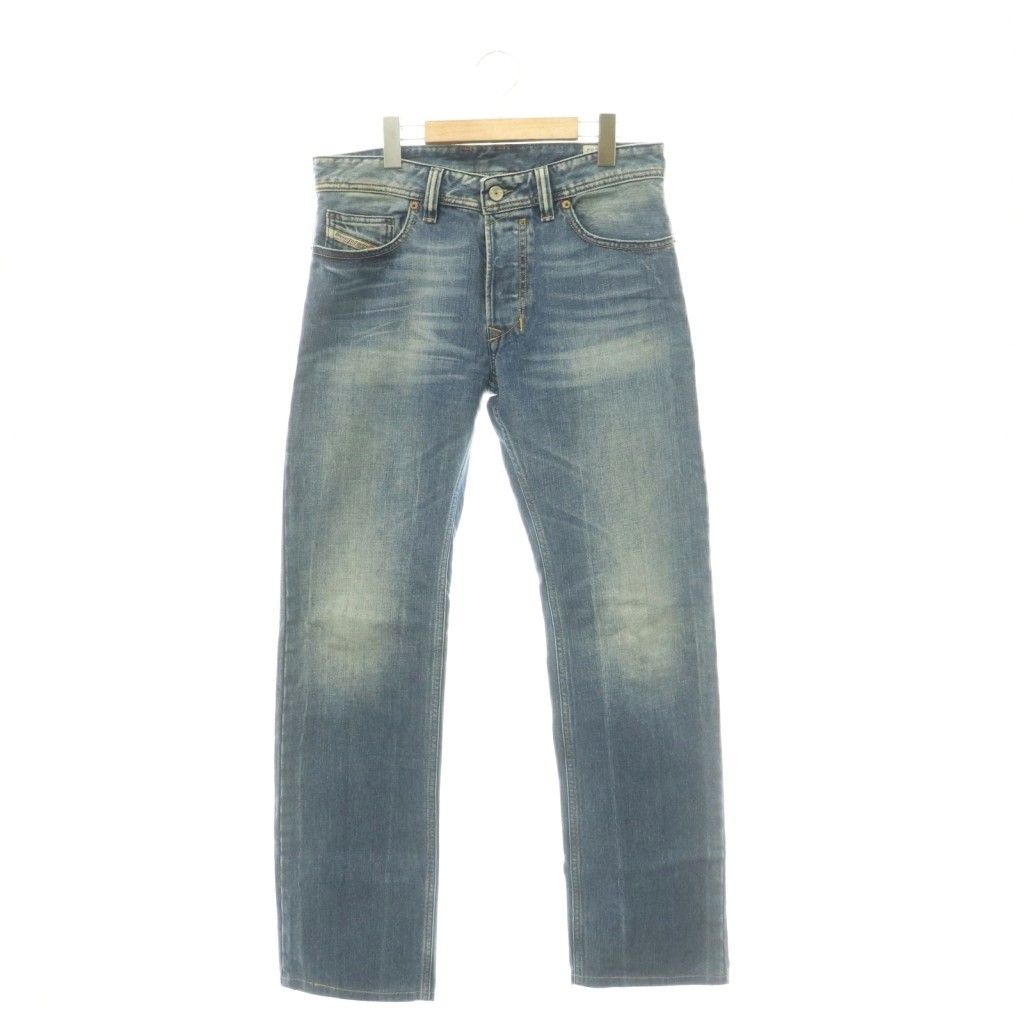 ディーゼル DIESEL SAFADO 0885V デニム ジーンズ USED加工 パンツ ストレート ボタンフライ 30 インディゴ /HS ■GY17