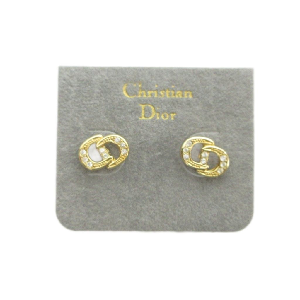 クリスチャンディオール Christian Dior ピアス アクセサリー 両耳用 ロゴ ゴールド色 ■GY18 /MQ ■OH