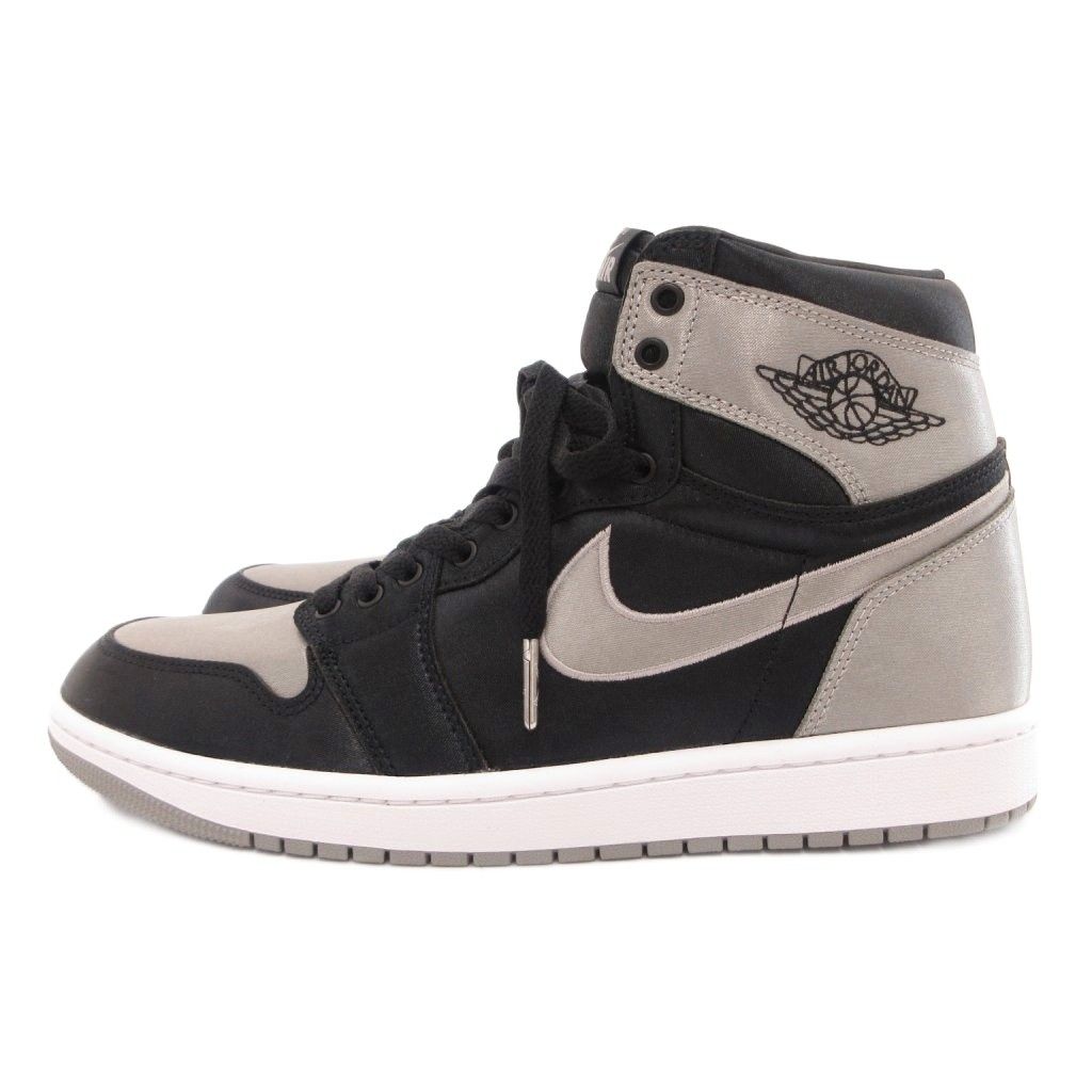 ナイキ NIKE 美品 Air Jordan 1 Retro High OG スニーカー シューズ ハイカット 27.5cm 黒 ブラック シルバーカラー FD4810-010 /JS ■GY50